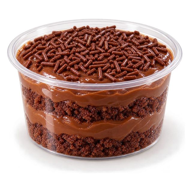 Bolo de pote de Brigadeiro com granulado